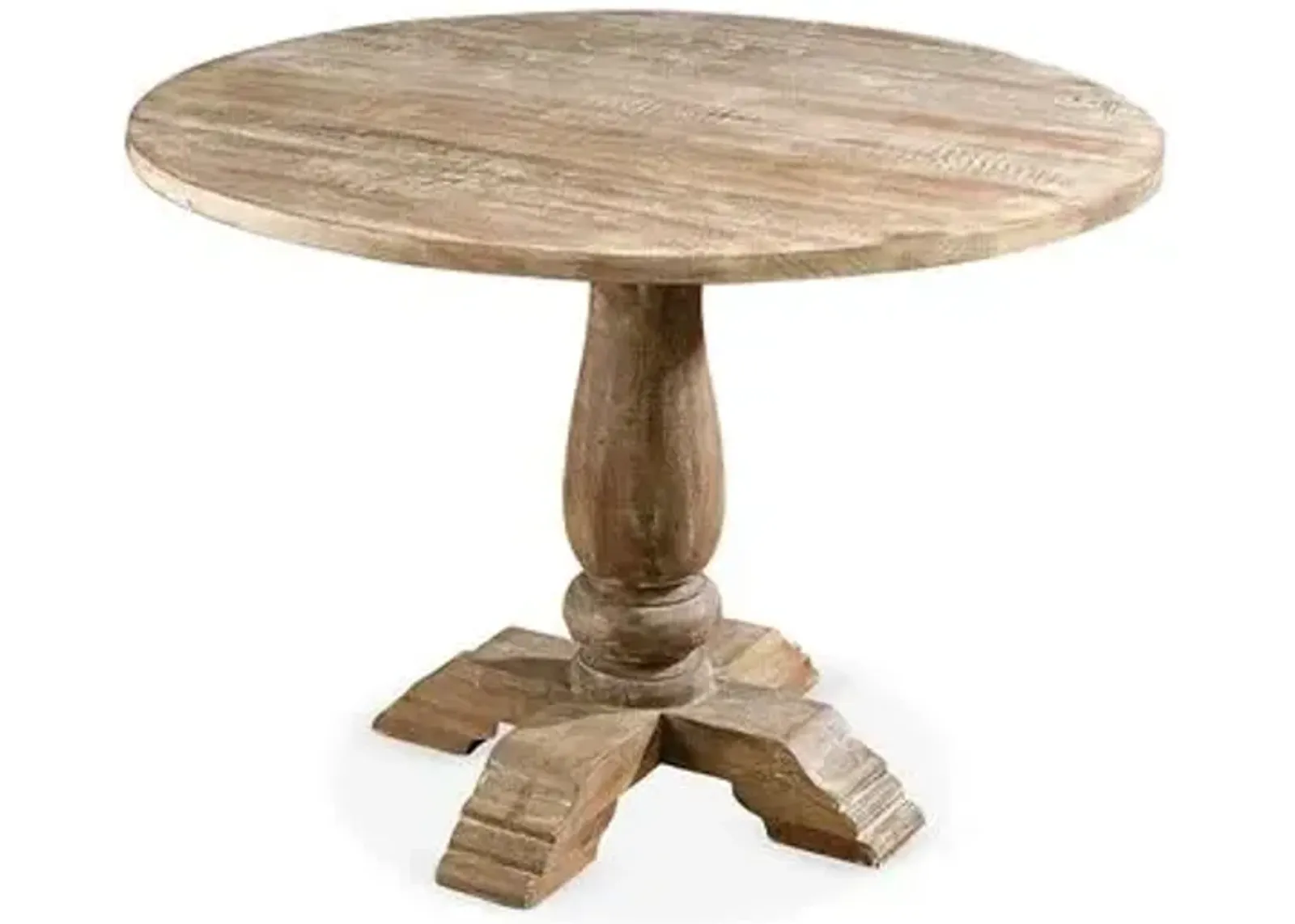 Rosemary Round Dining Table - Weathered Sand - Handcrafted