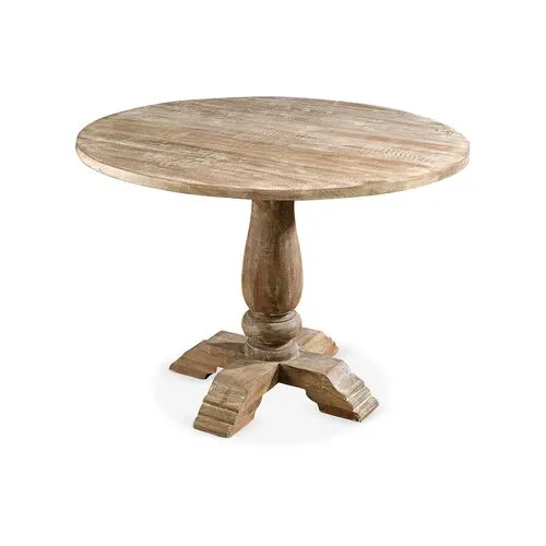 Rosemary Round Dining Table - Weathered Sand - Handcrafted