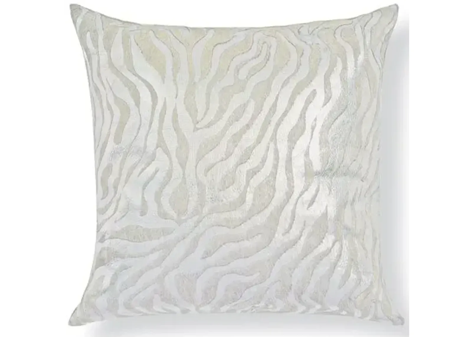 Zebra Striped Pillow - Silver - Le-Coterie