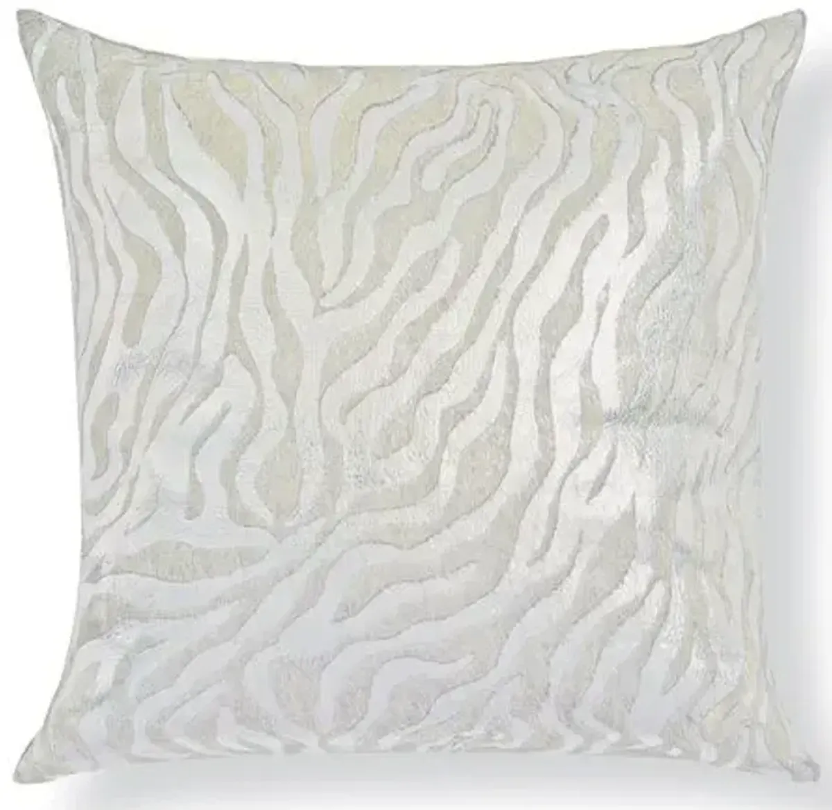 Zebra Striped Pillow - Silver - Le-Coterie