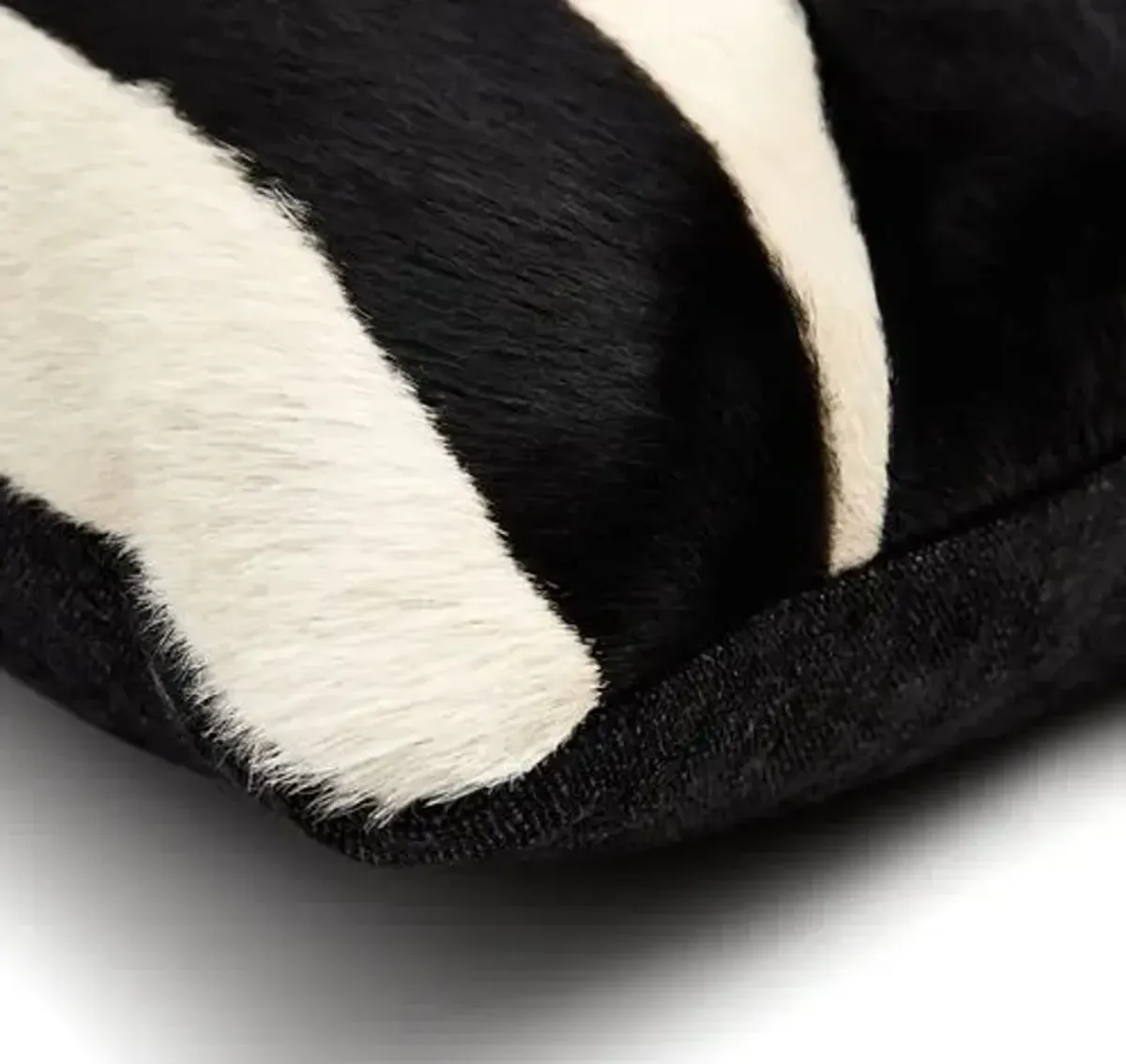 Zebra Hide Pillow - Black/White - Le-Coterie