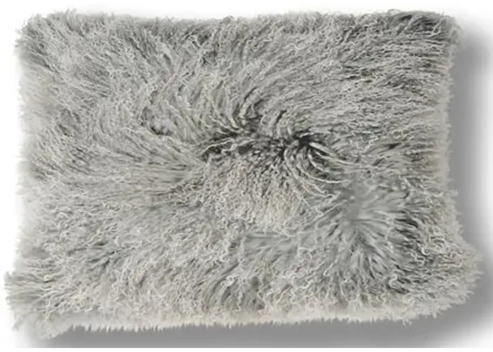 Dyed 10x20 Tibetan Lamb Pillow - Gray - Le-Coterie