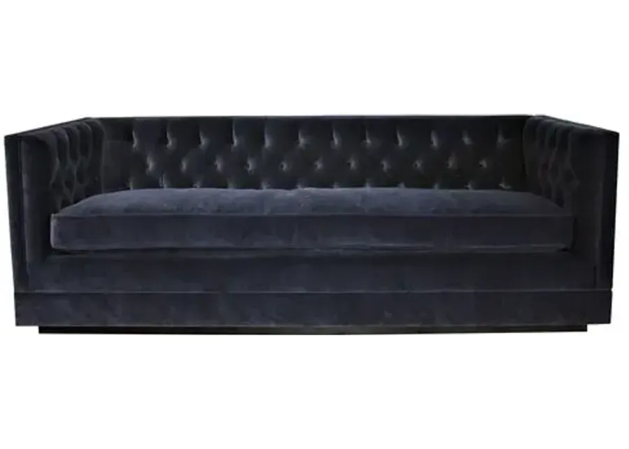 Draper Tuxedo Sofa - Navy Velvet - Kim Salmela - Handcrafted