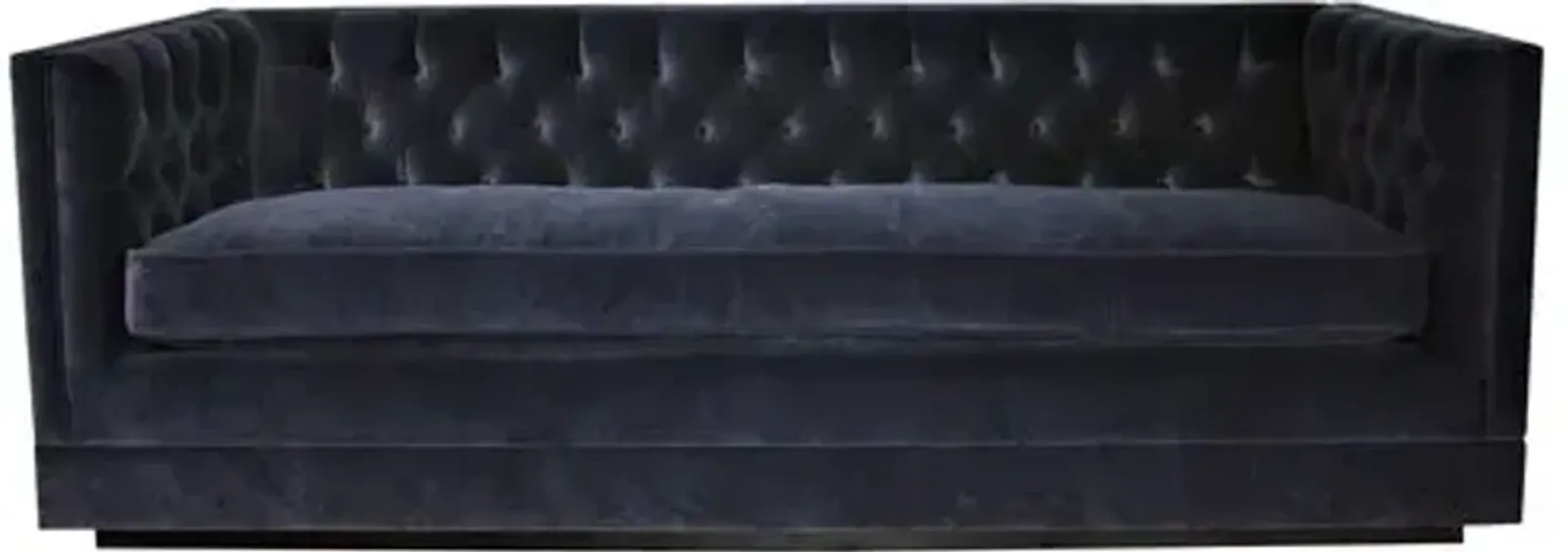 Draper Tuxedo Sofa - Navy Velvet - Kim Salmela - Handcrafted