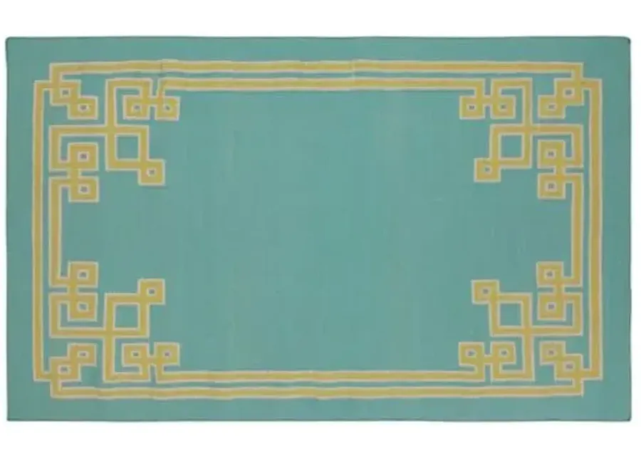 Alameda Flat-Weave Rug - Blue - Blue