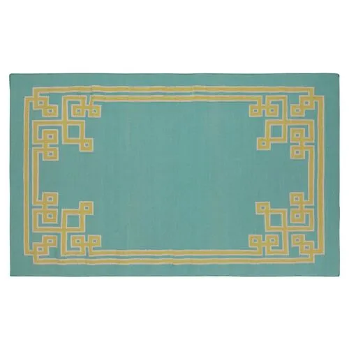 Alameda Flat-Weave Rug - Blue - Blue