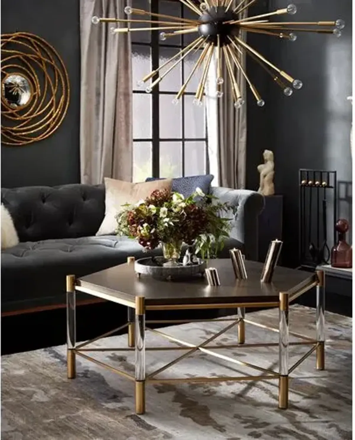 Amelia Iron Side Table - Gold