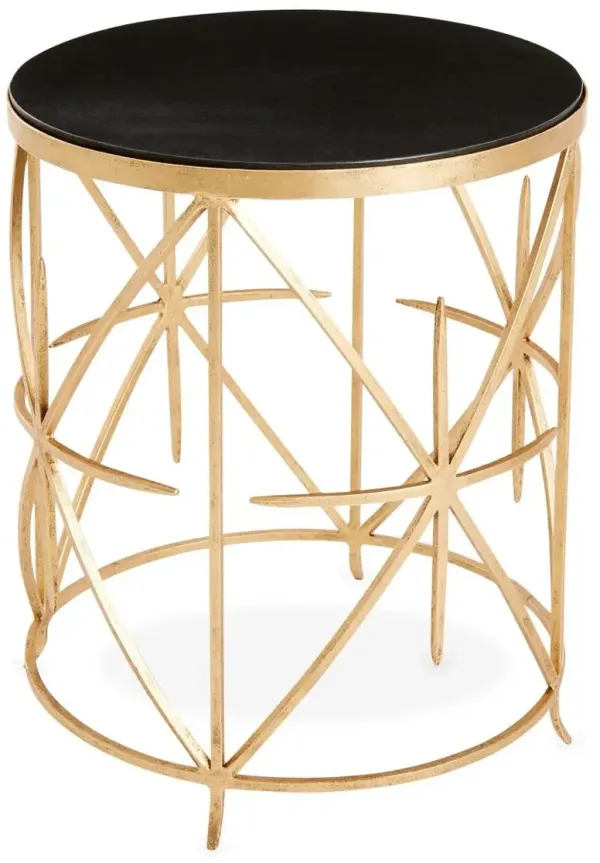 Amelia Iron Side Table, Gold