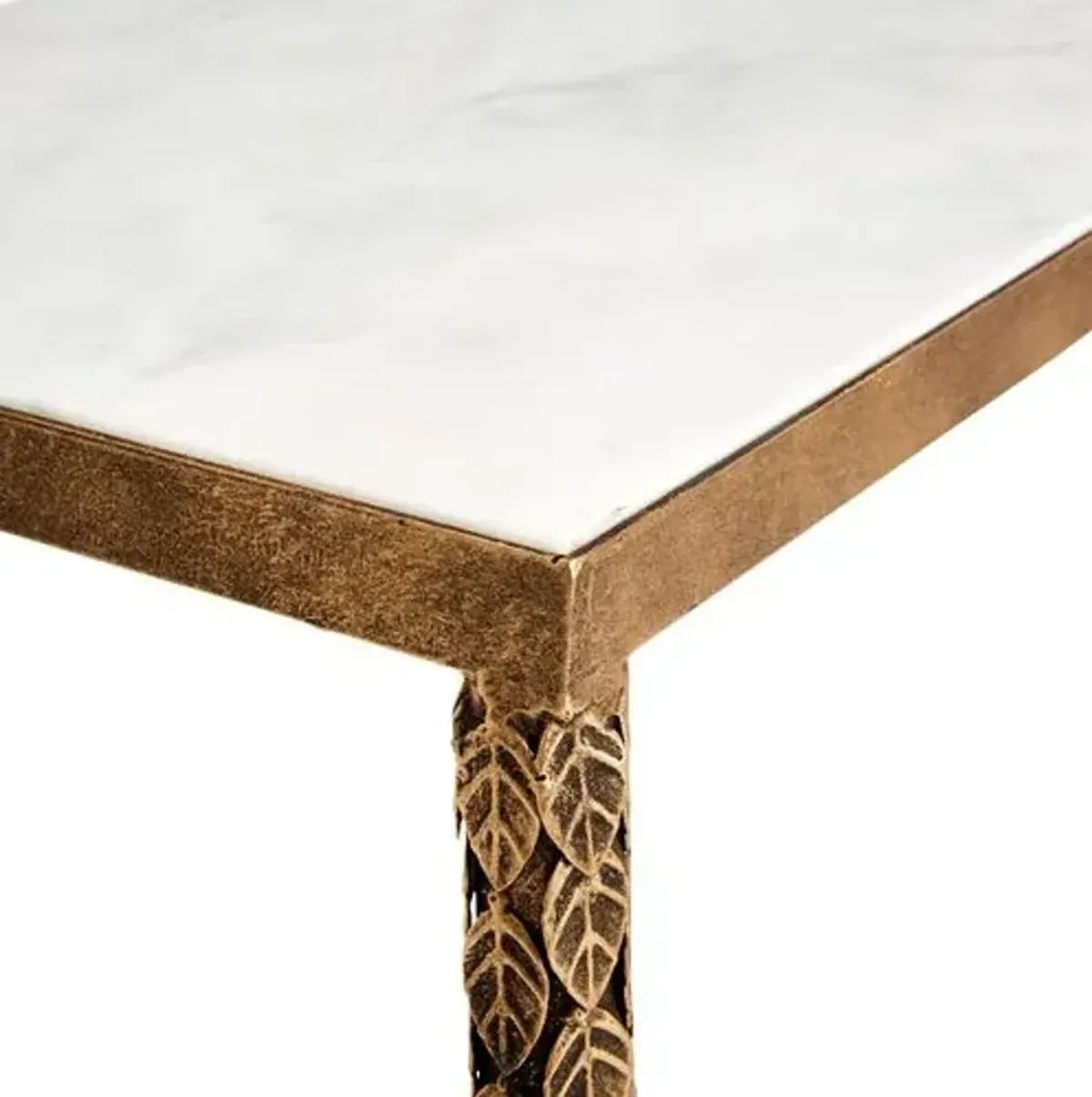 Wright Marble Side Table - Gold/White