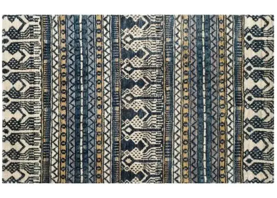 Boho Jute Rug - Blue - Blue