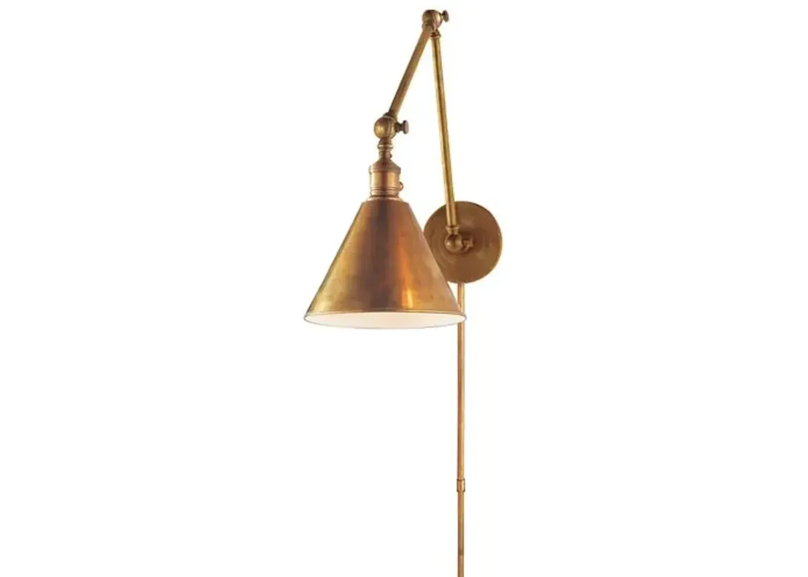 Visual Comfort - Boston Double Arm Library Light - Antique Brass - Gold