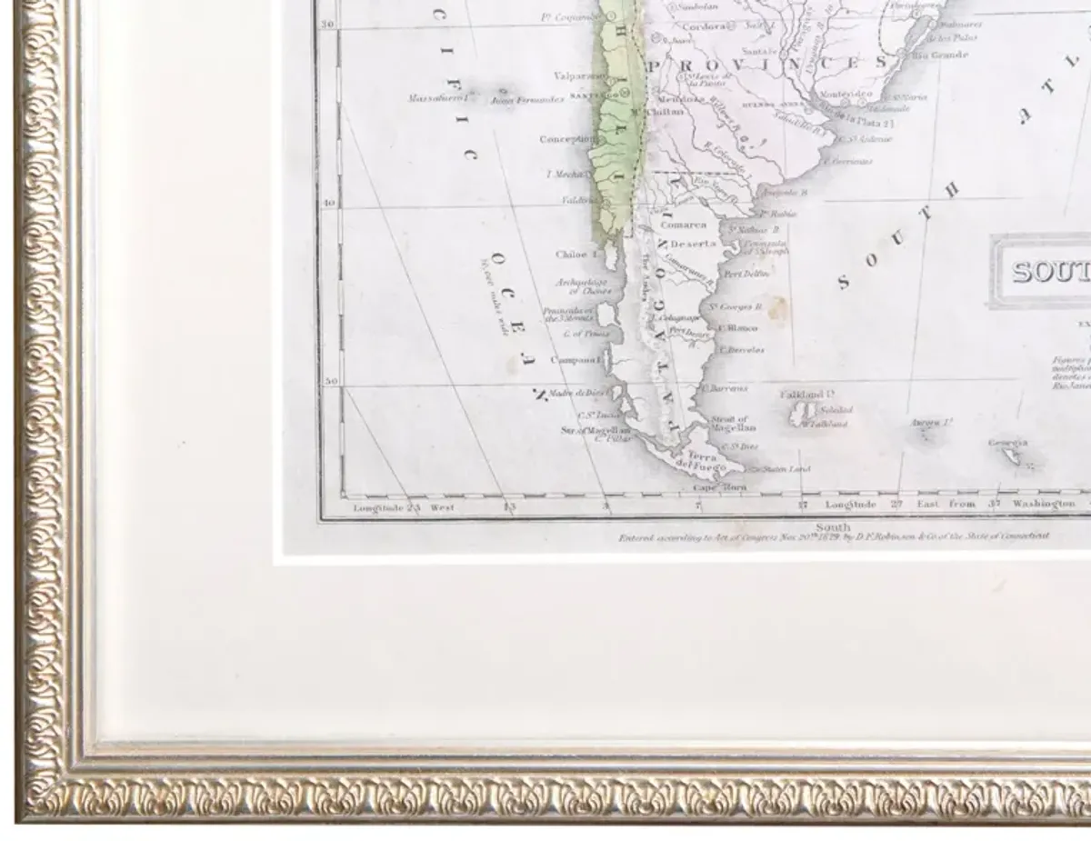 Antique Map of South America - Fleur de Lex Antiques - Gray