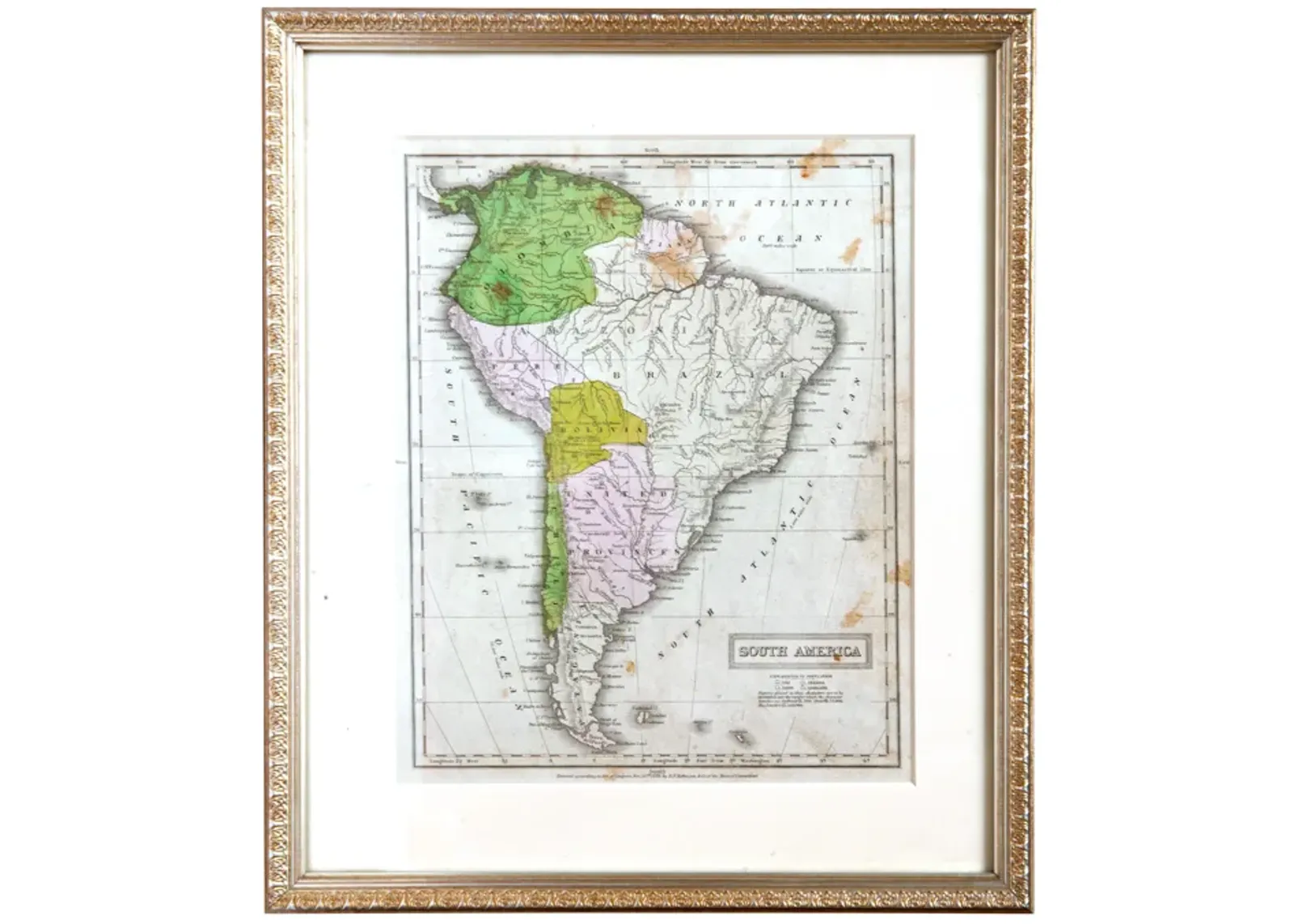 Antique Map of South America - Fleur de Lex Antiques - Gray