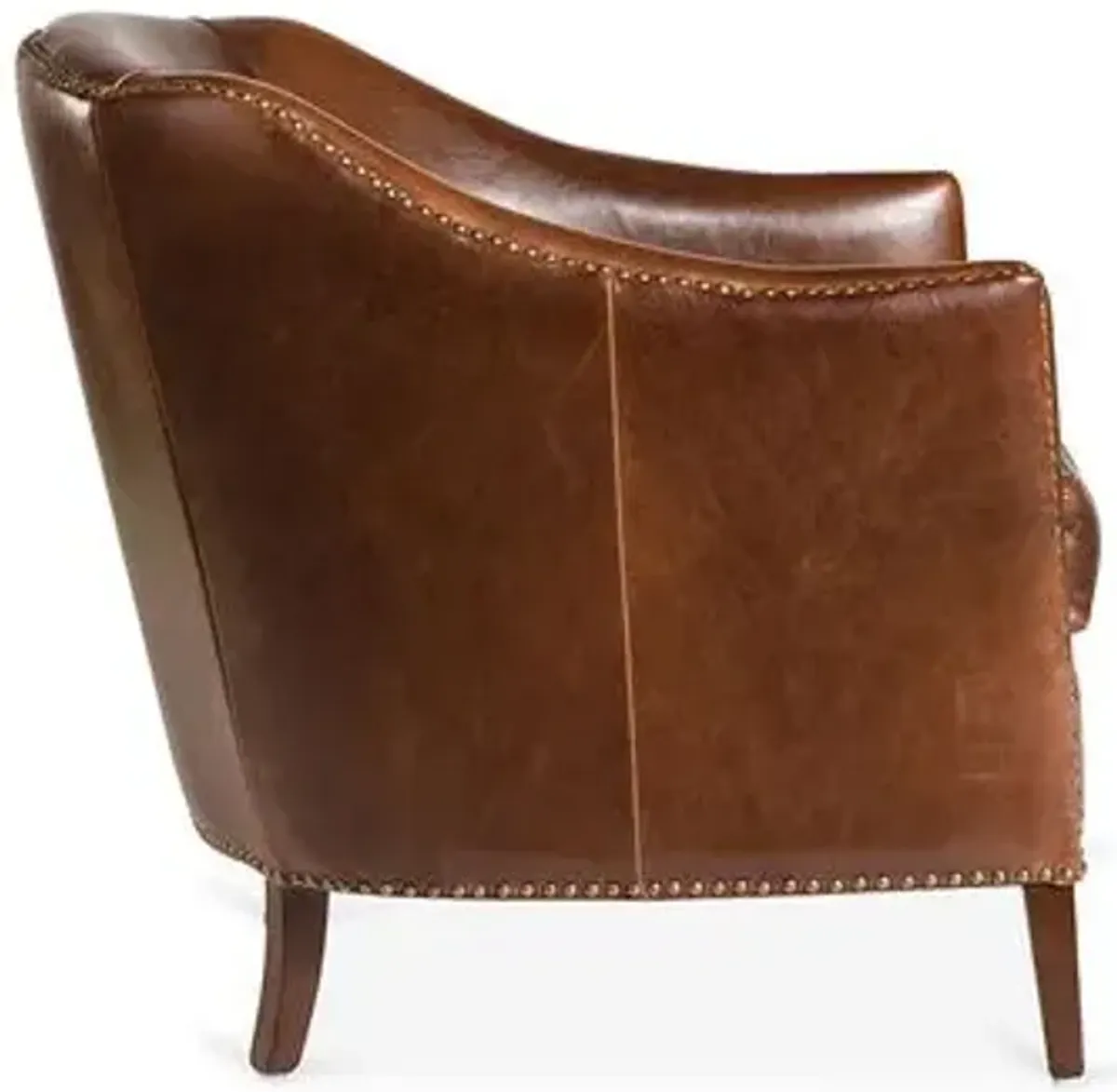 Verona Leather Club Chair - Saddle