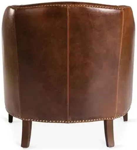 Verona Leather Club Chair - Saddle