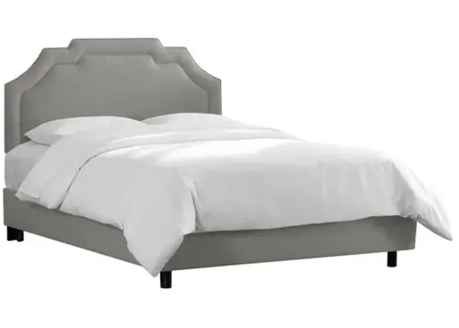 Lola Linen Bed - Handcrafted - Gray