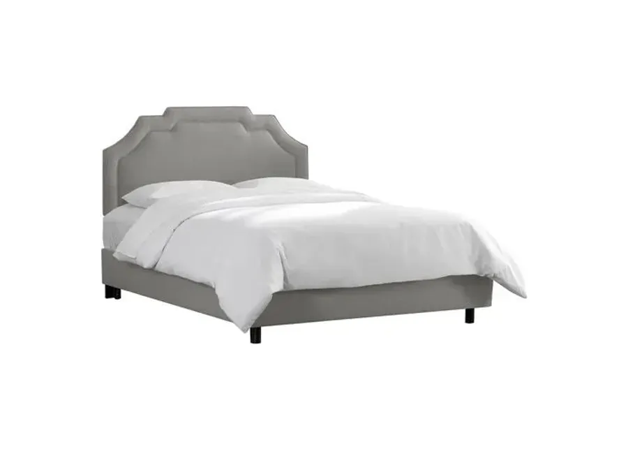 Lola Linen Bed - Handcrafted - Gray