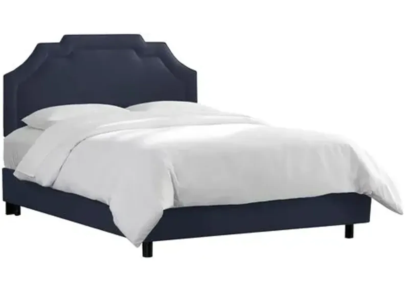 Lola Linen Bed - Handcrafted - Blue