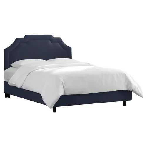 Lola Linen Bed - Handcrafted - Blue