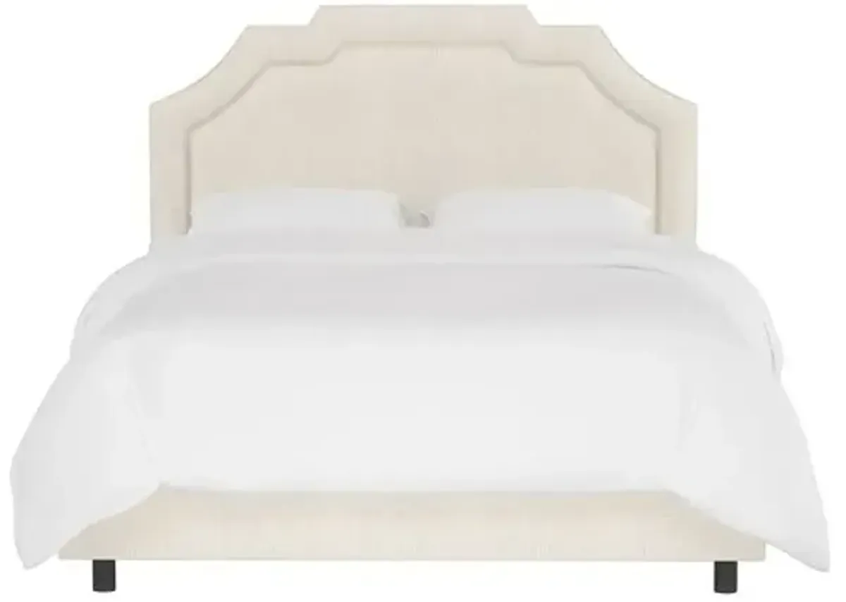 Lola Linen Bed - Handcrafted - Beige