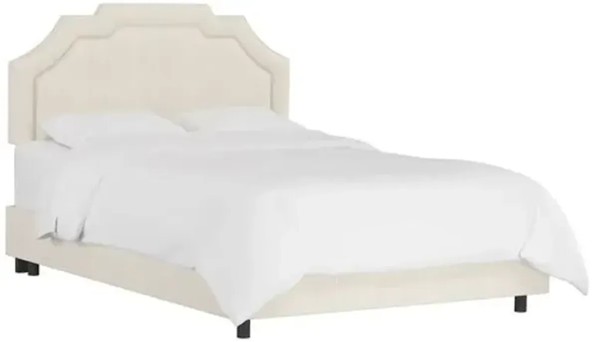 Lola Linen Bed - Handcrafted - Beige