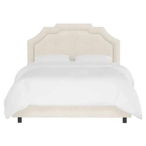 Lola Linen Bed - Handcrafted - Beige