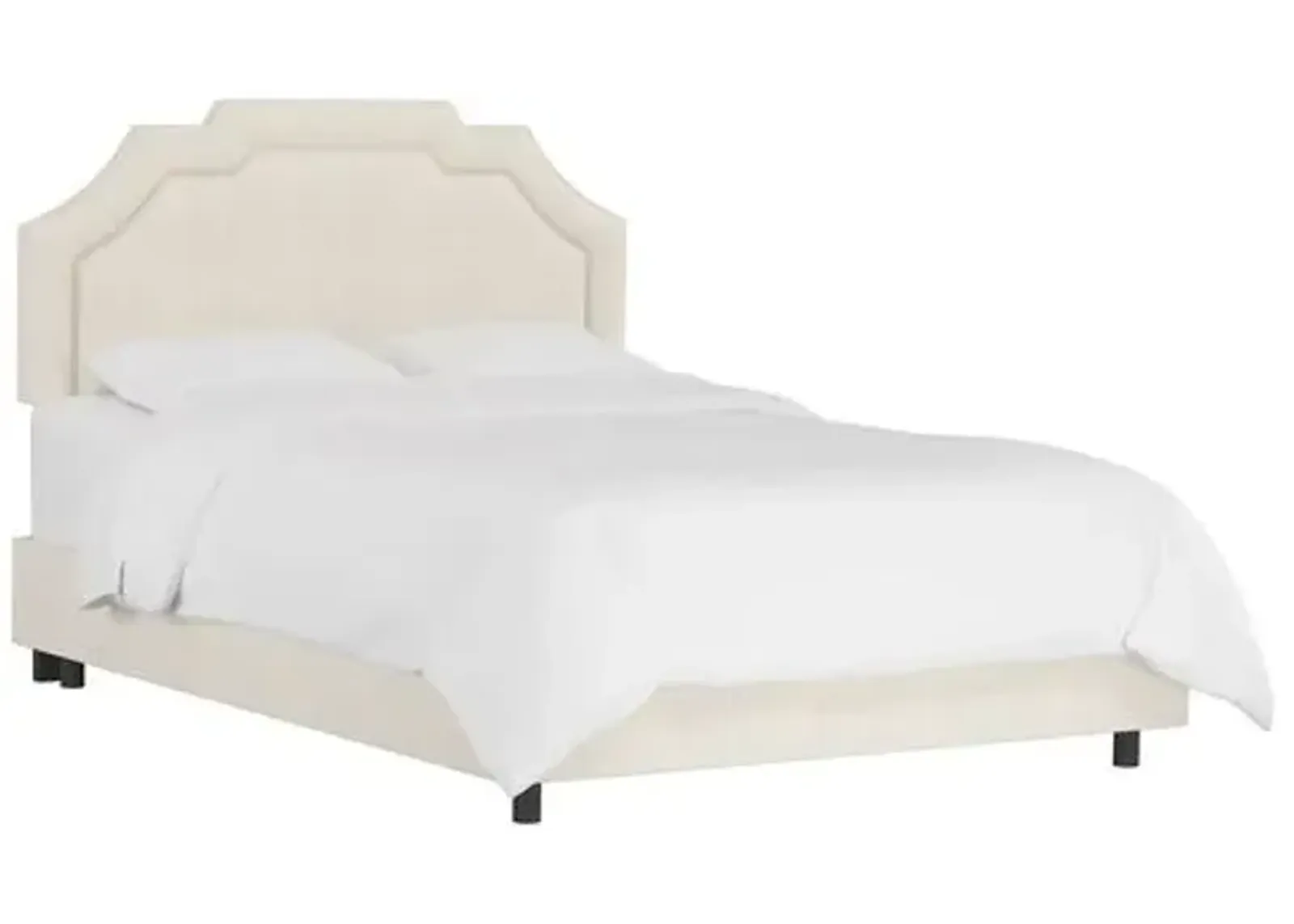 Lola Linen Bed - Handcrafted - Beige