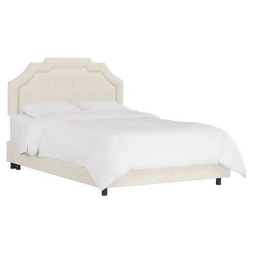 Lola Linen Bed - Handcrafted - Beige