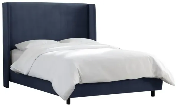 Kelly Velvet Wingback Bed