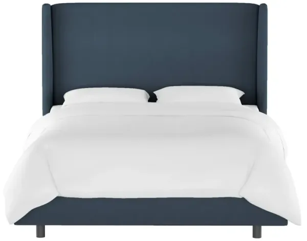 Kelly Velvet Wingback Bed