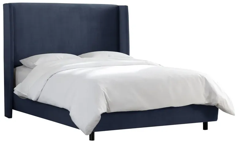 Kelly Velvet Wingback Bed
