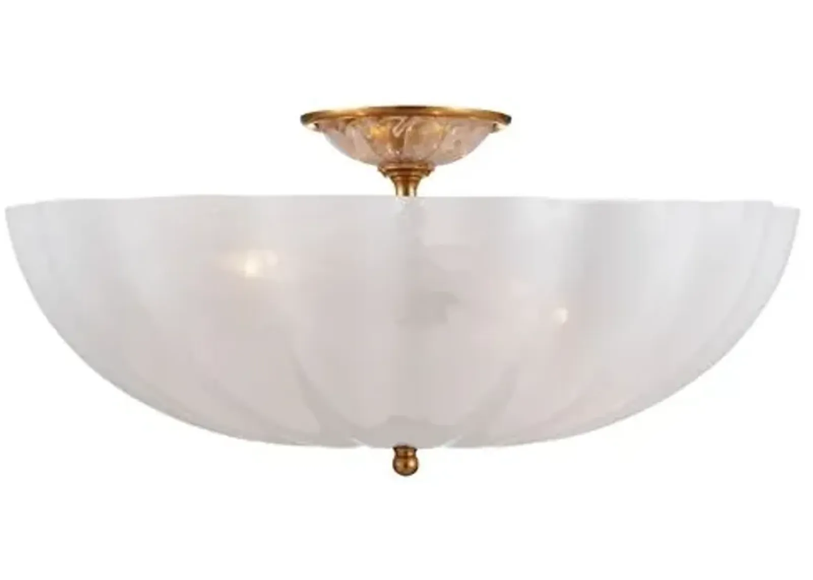 Visual Comfort - Rosehill Large Semi-Flush Mount - White