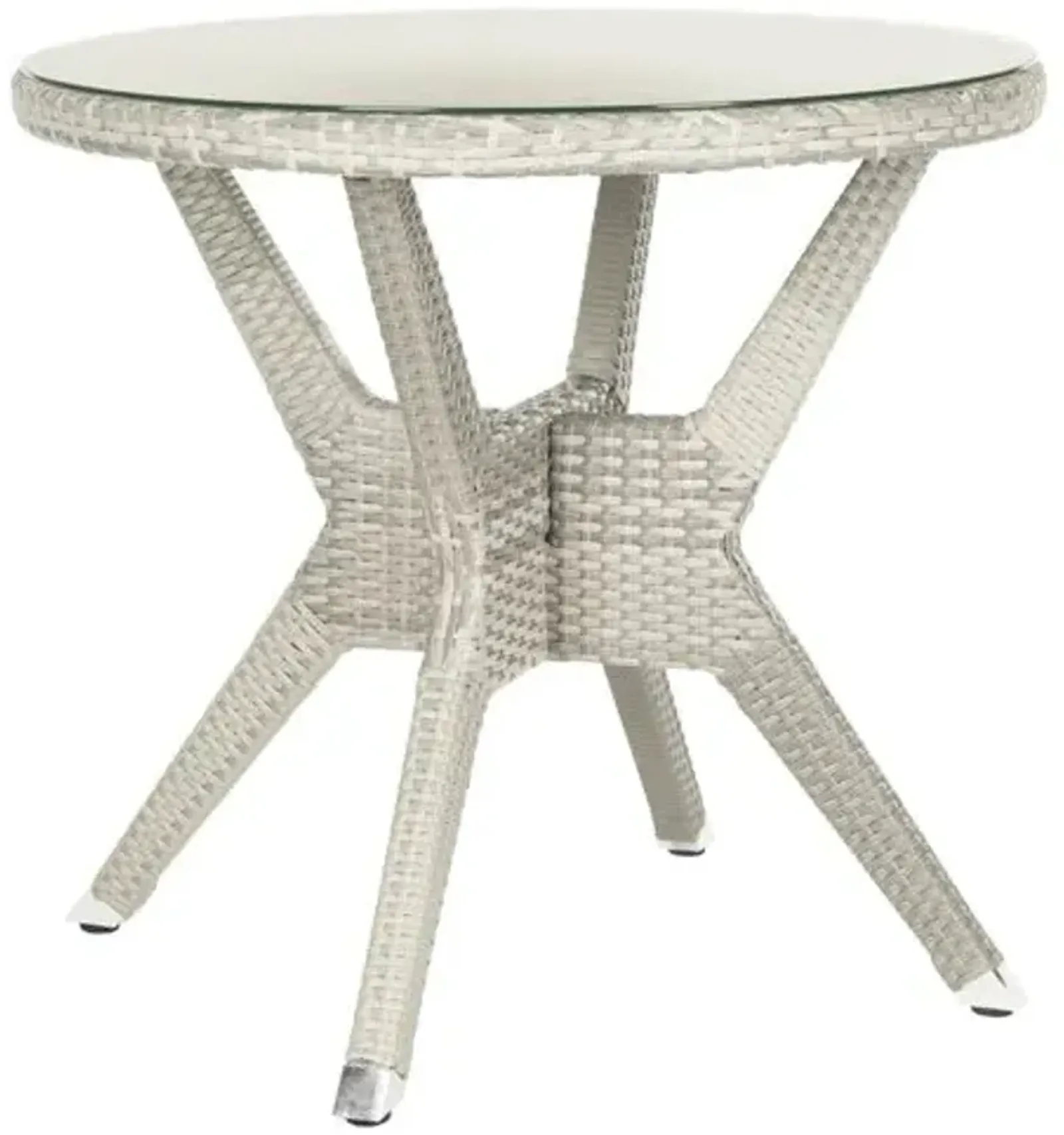 Langely Outdoor 31" Round Side Table - Grey - Gray