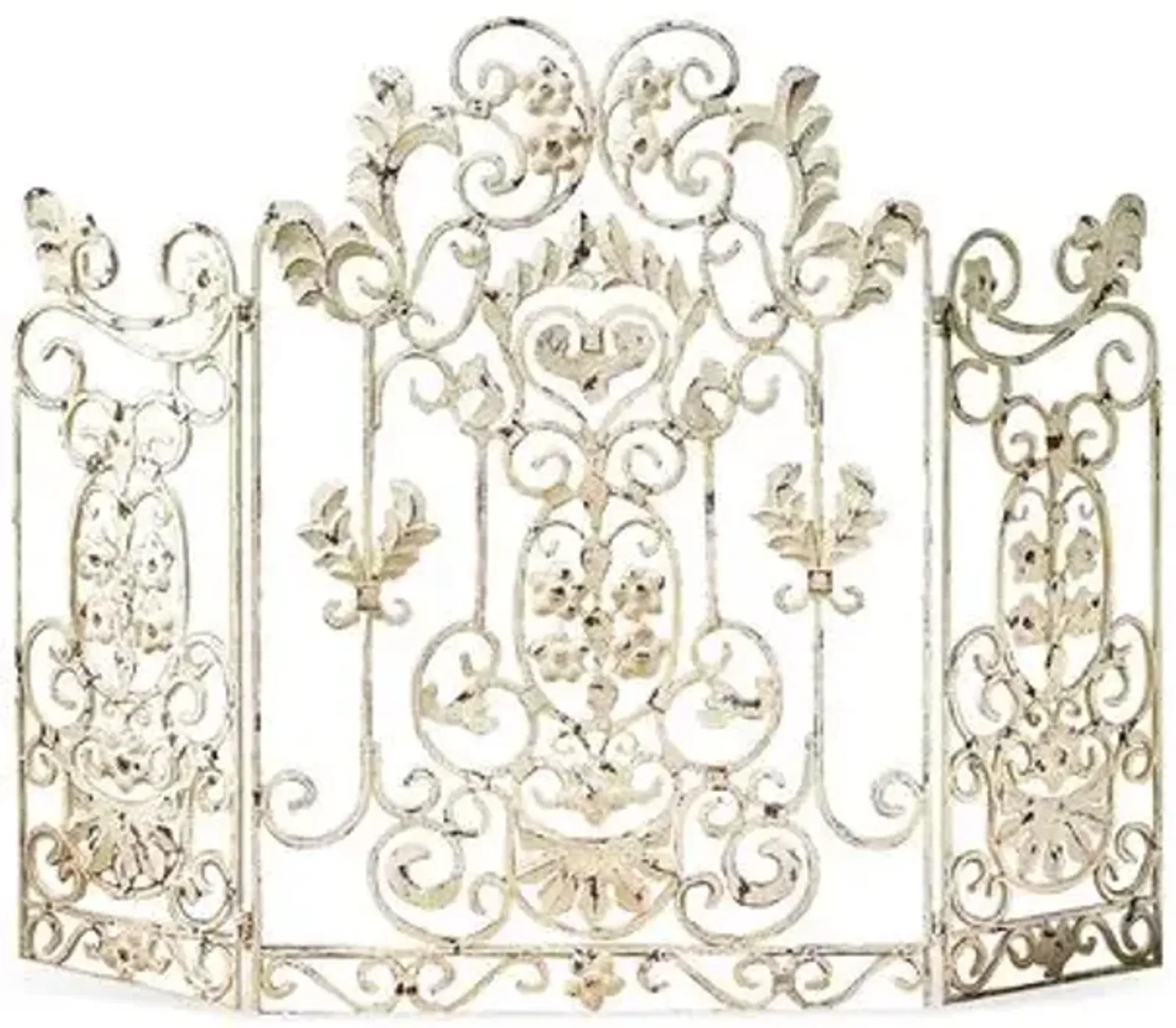 Three-Panel Fire Screen - Ivory