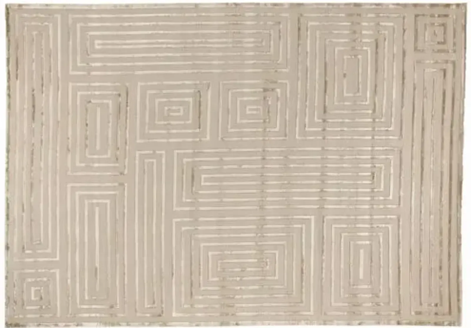 Velvet Maze Block Rug - Beige - Exquisite Rugs - Beige