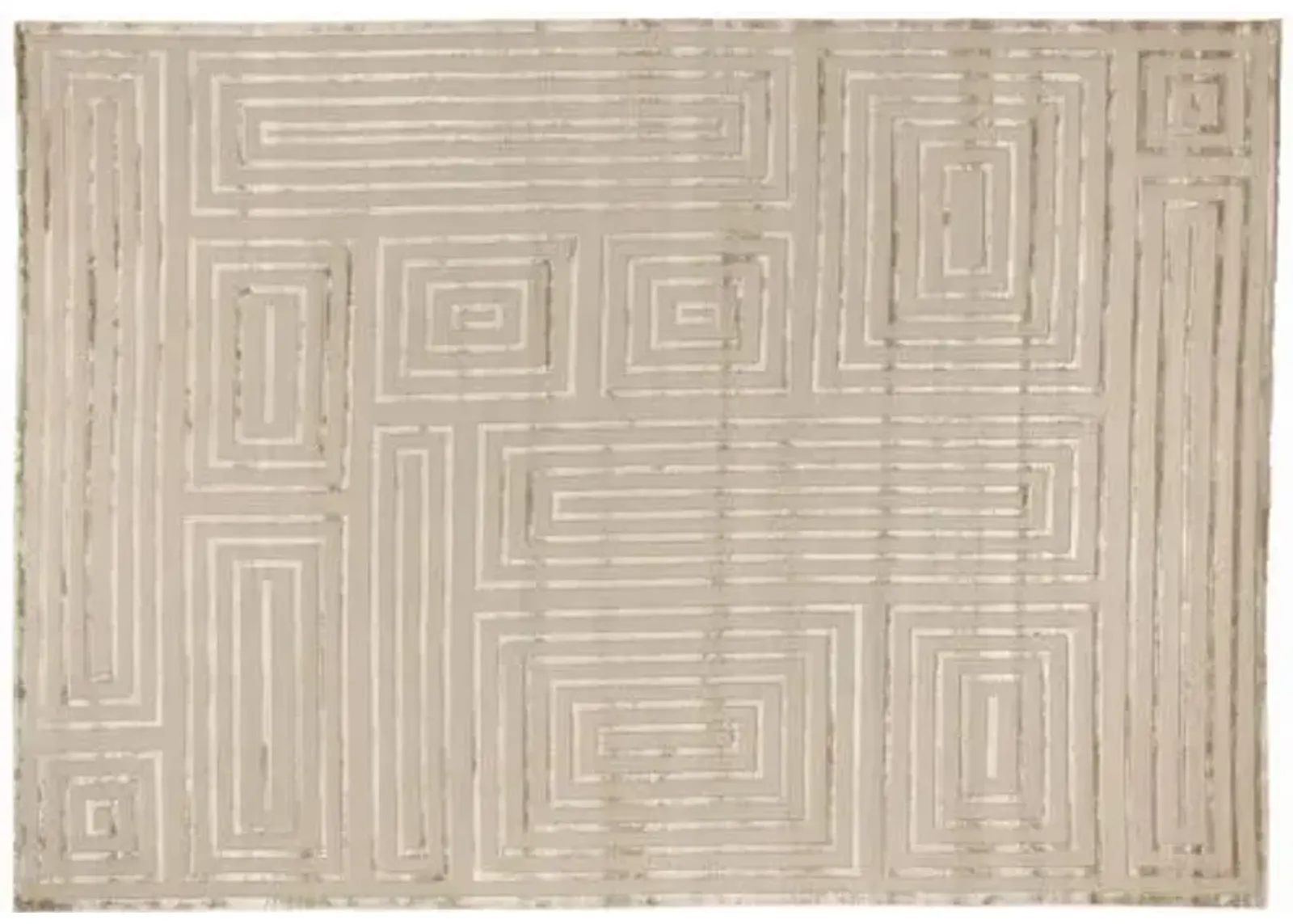 Velvet Maze Block Rug - Beige - Exquisite Rugs - Beige