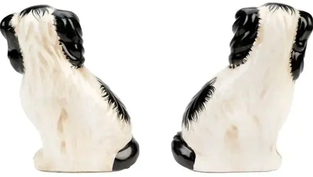 Pair of Staffordshire-Style Dogs - Black