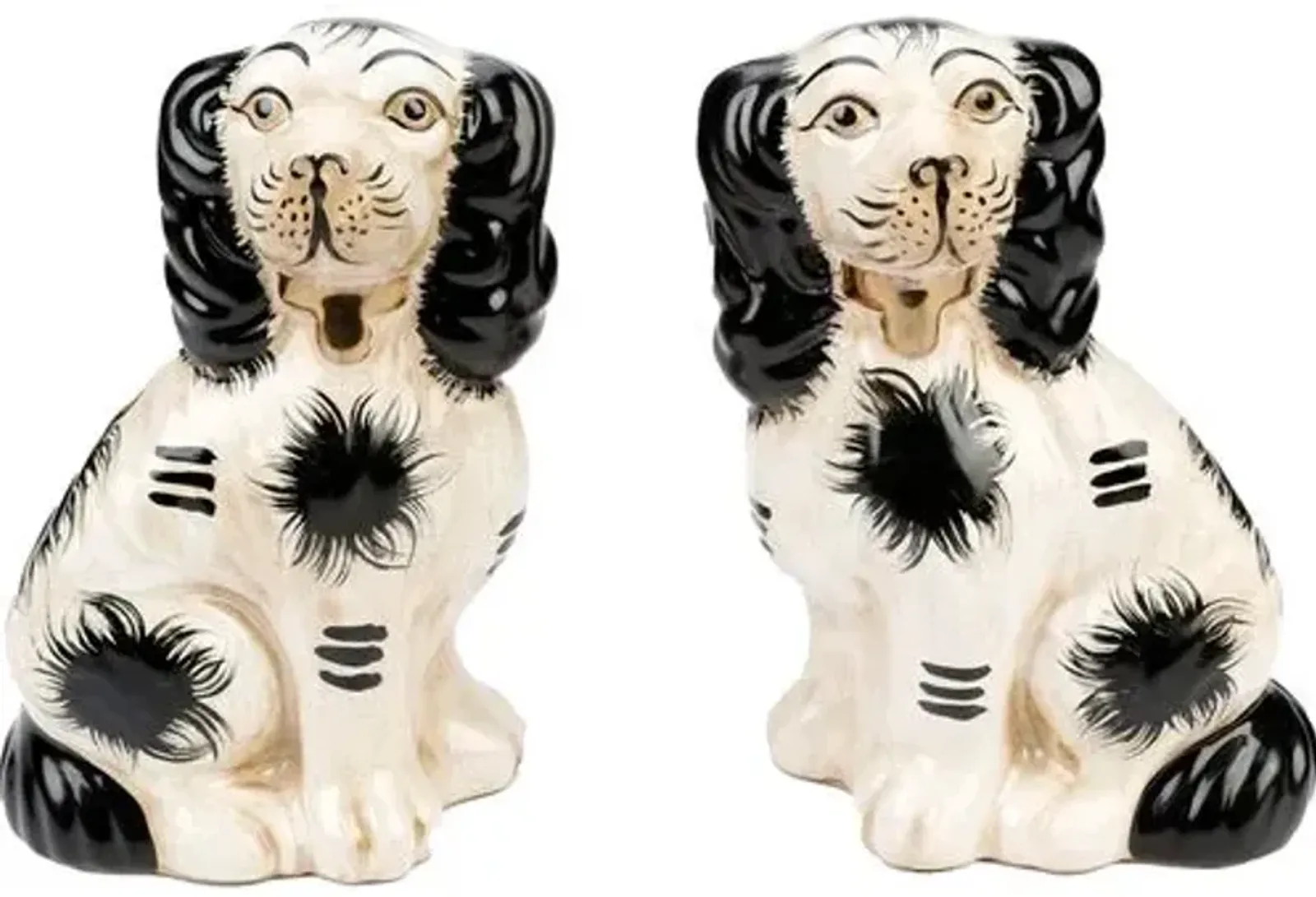 Pair of Staffordshire-Style Dogs - Black