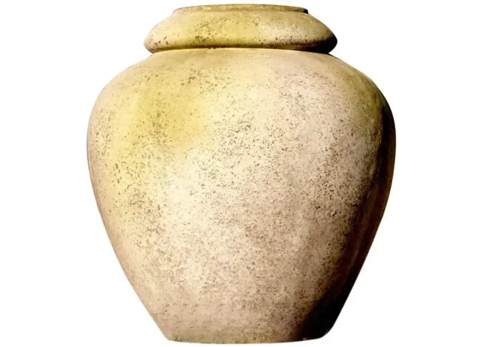 24" Outdoor Jar - Weathered Stone - Beige