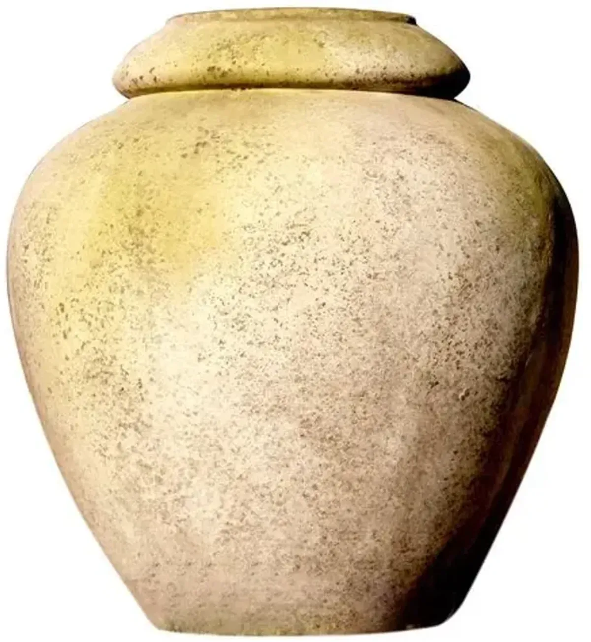 24" Outdoor Jar - Weathered Stone - Beige