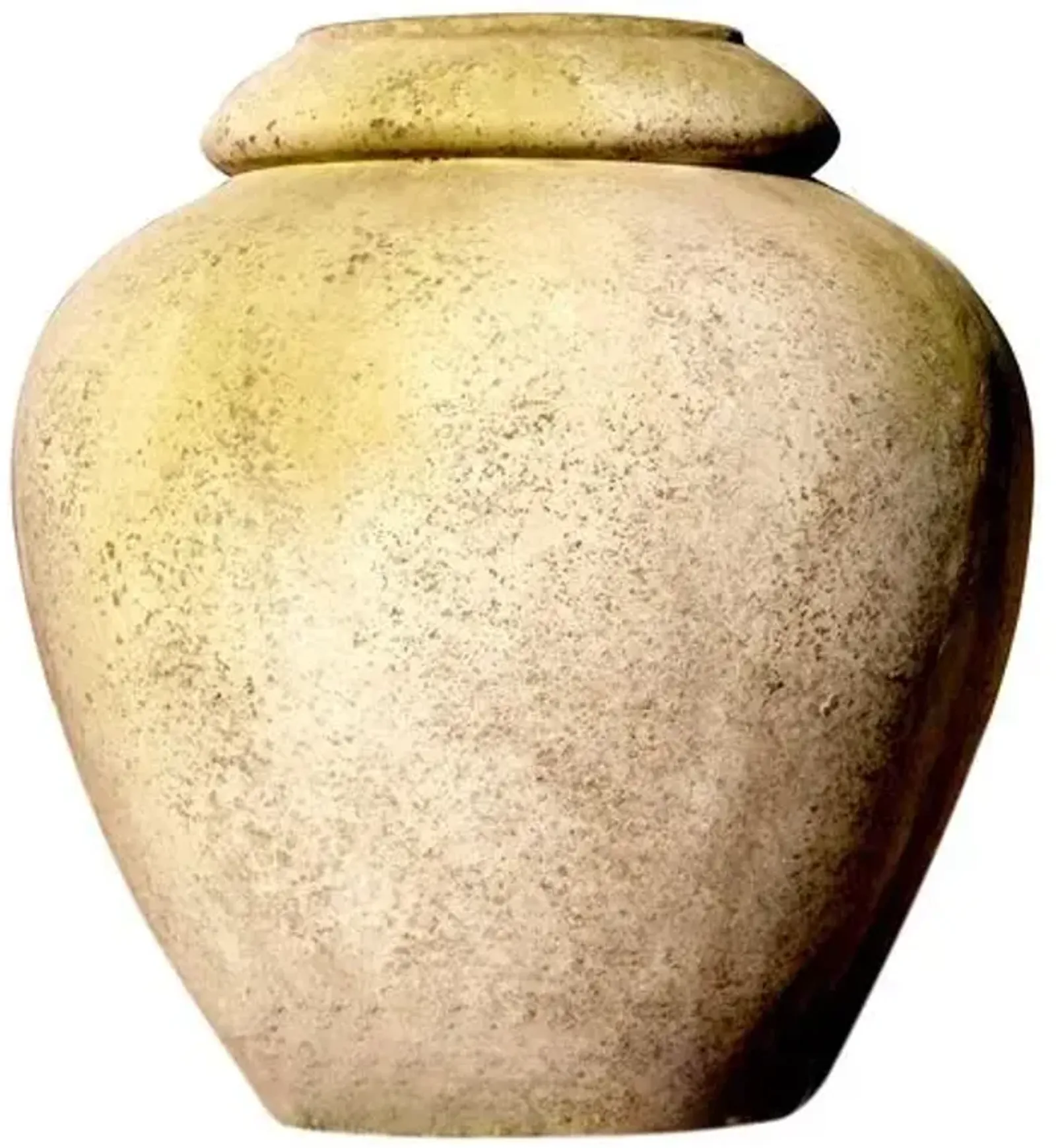 24" Outdoor Jar - Weathered Stone - Beige