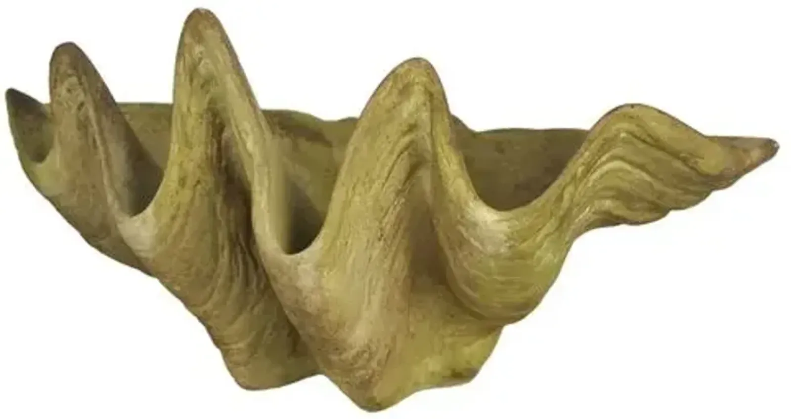 17" Clam Shell Outdoor Planter - Green - 17" x 10" x 9"