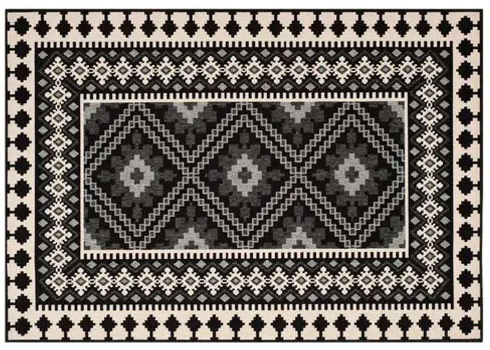 Pierce Outdoor Rug - Black - Black