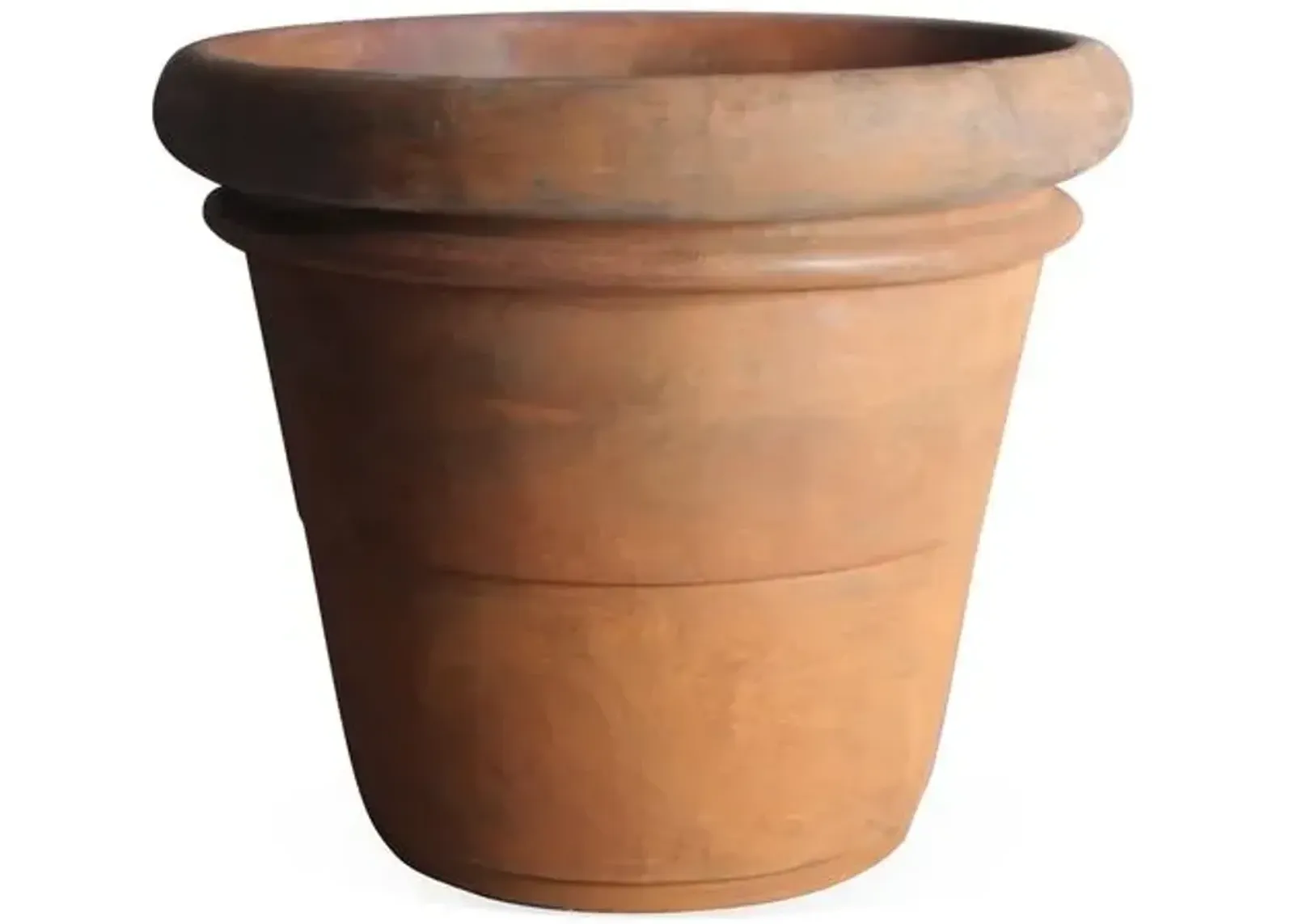 16" Rolled Rim Outdoor Planter - Beige - 16"w x 16"d x 13"h