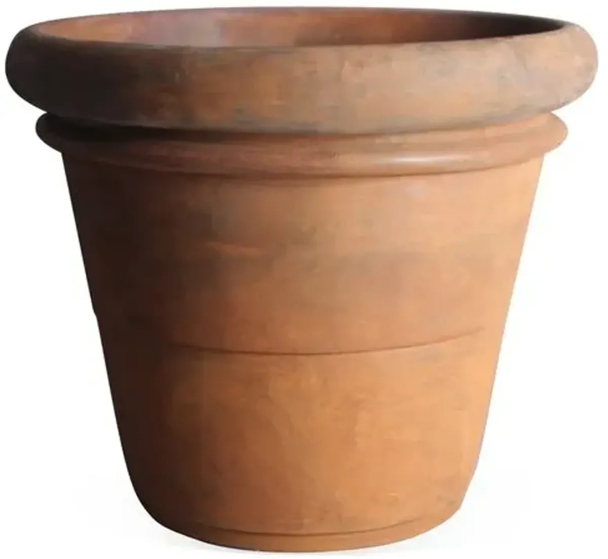 16" Rolled Rim Outdoor Planter - Beige - 16"w x 16"d x 13"h