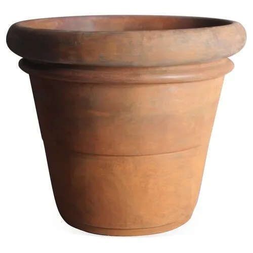 16" Rolled Rim Outdoor Planter - Beige - 16"w x 16"d x 13"h