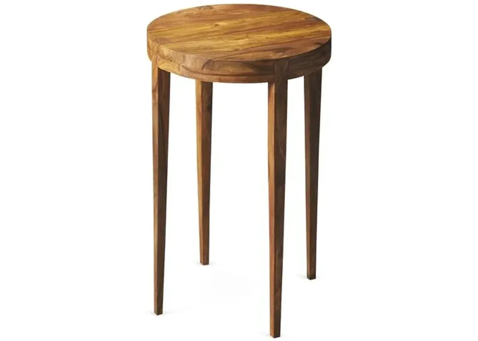 Amelia Wood Side Table - Brown