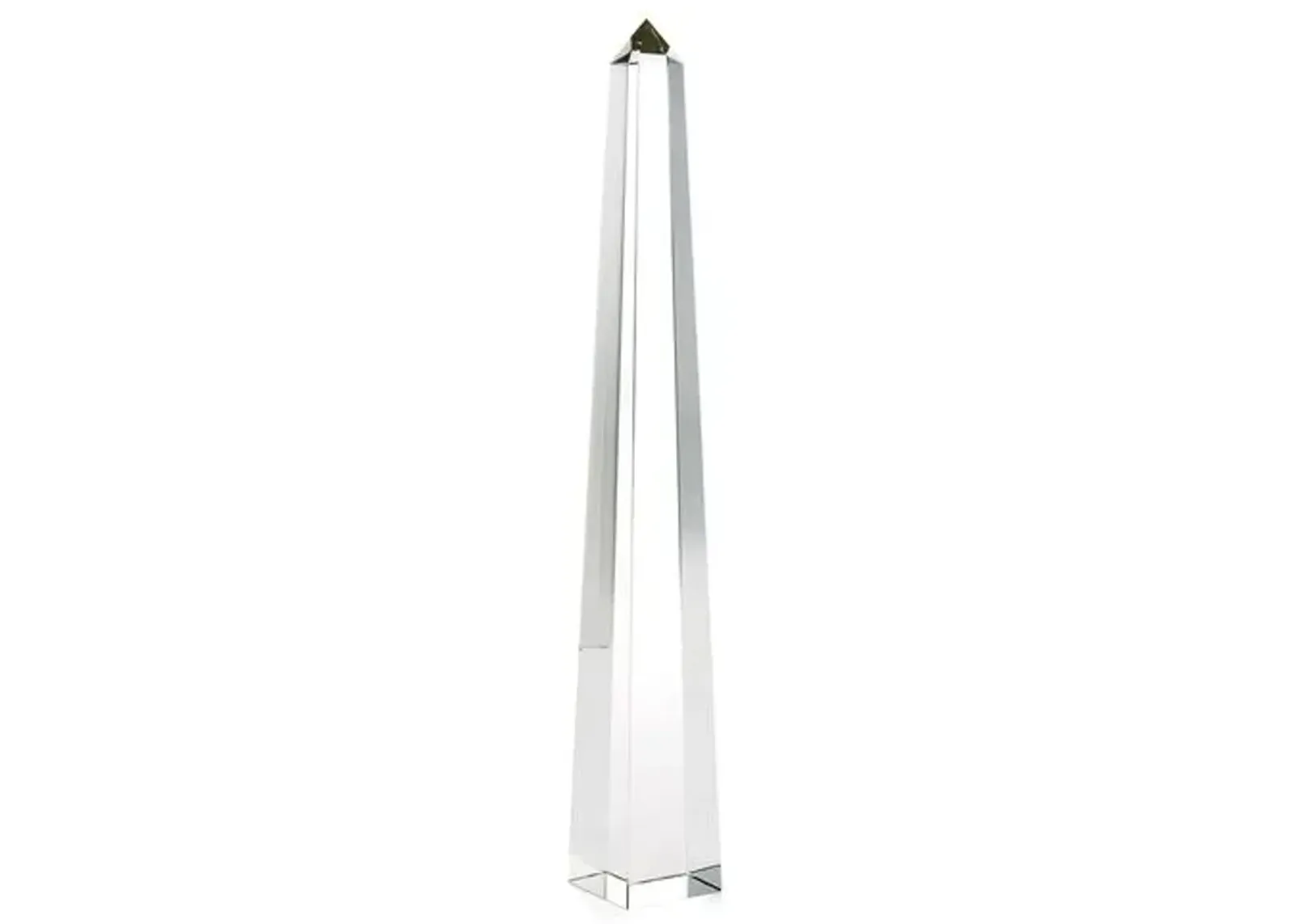 22" Crystal Obelisk - Silver