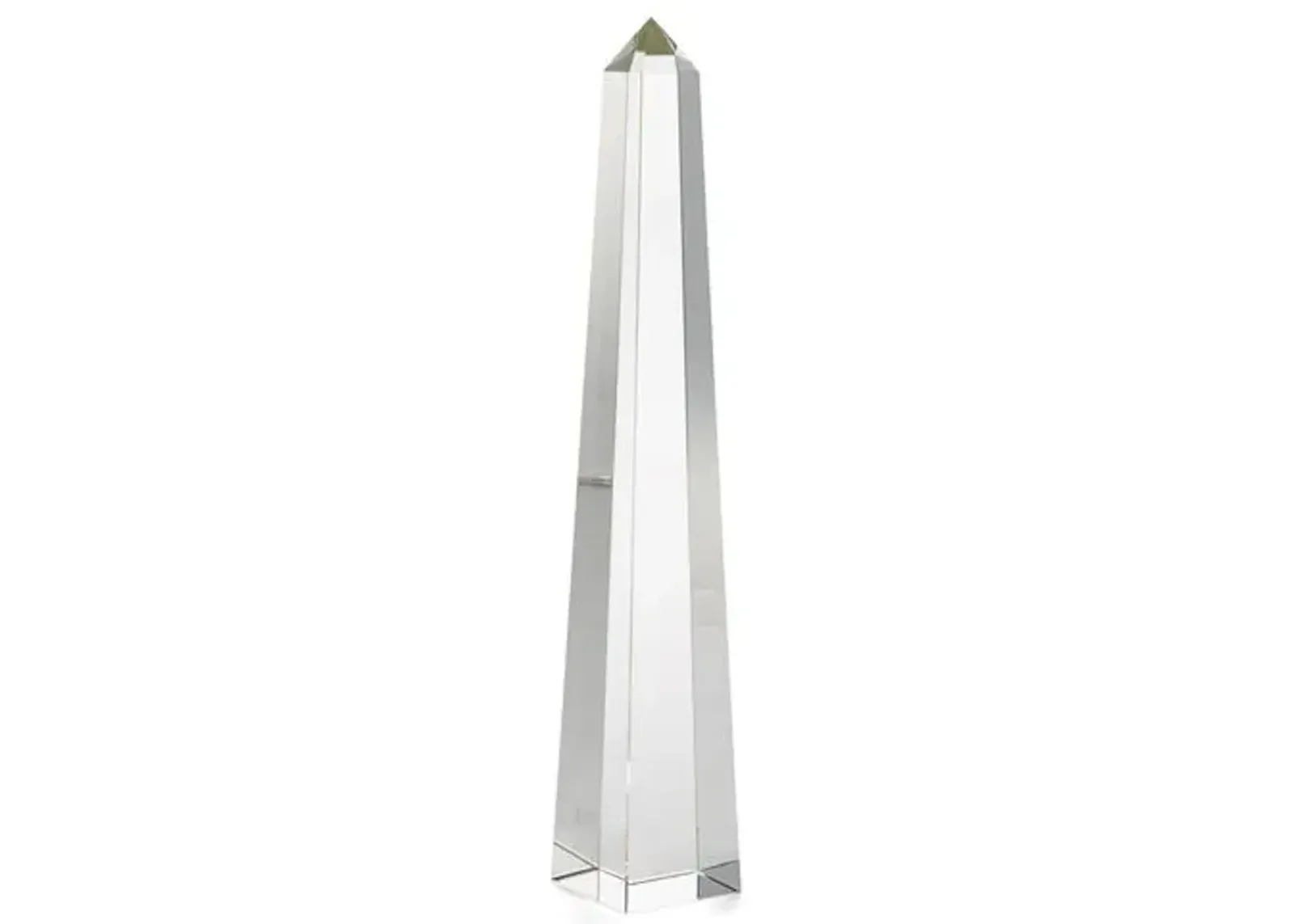 16" Crystal Obelisk - Silver