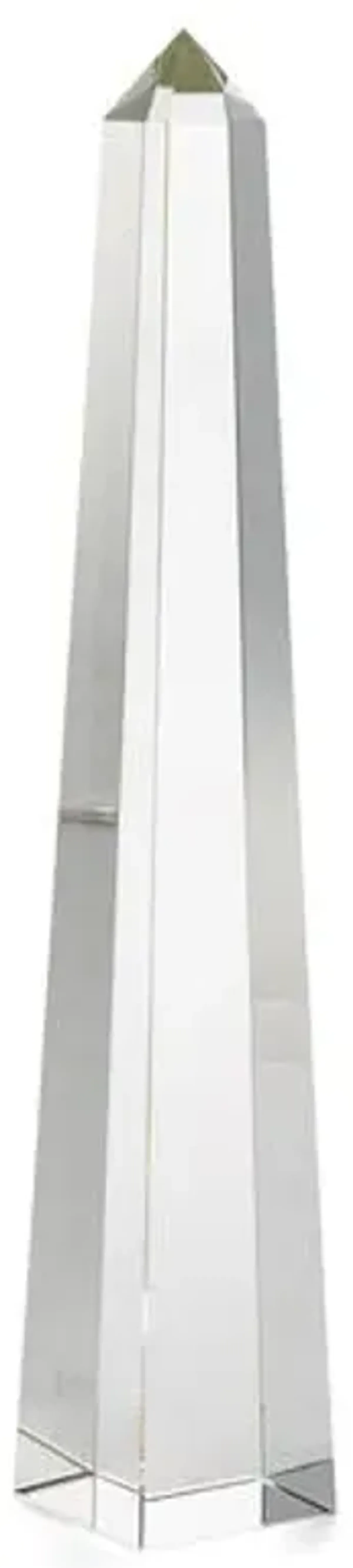 16" Crystal Obelisk - Silver